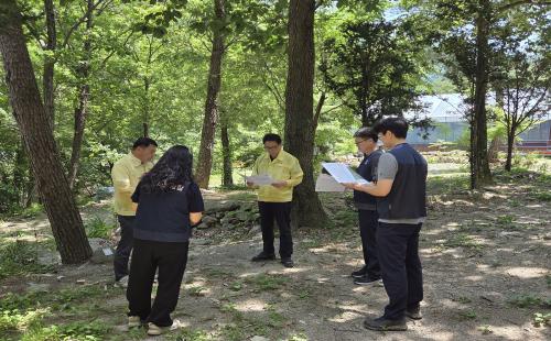 동부지방산림청, 산림계곡 불법시설 정비현장 점검